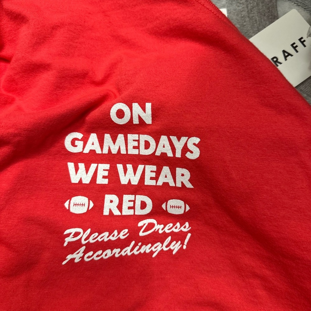 Red Graphic Tee - On Gamedays We Wear Red